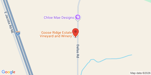 Map of Goose Ridge Estate Vineyard and Winery