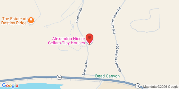 Map of Alexandria Nicole Cellars Tiny Houses