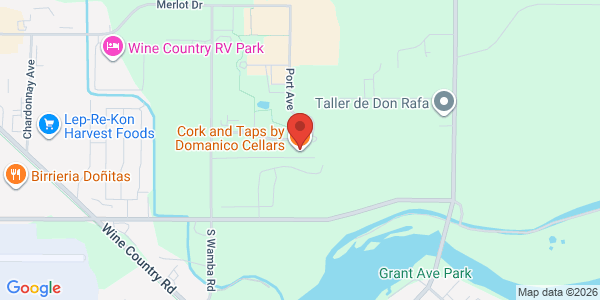 Map of Cork and Taps by Domanico Cellars