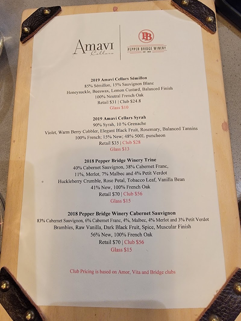 Photo of Amavi Cellars & Pepper Bridge Winery - Tasting Room